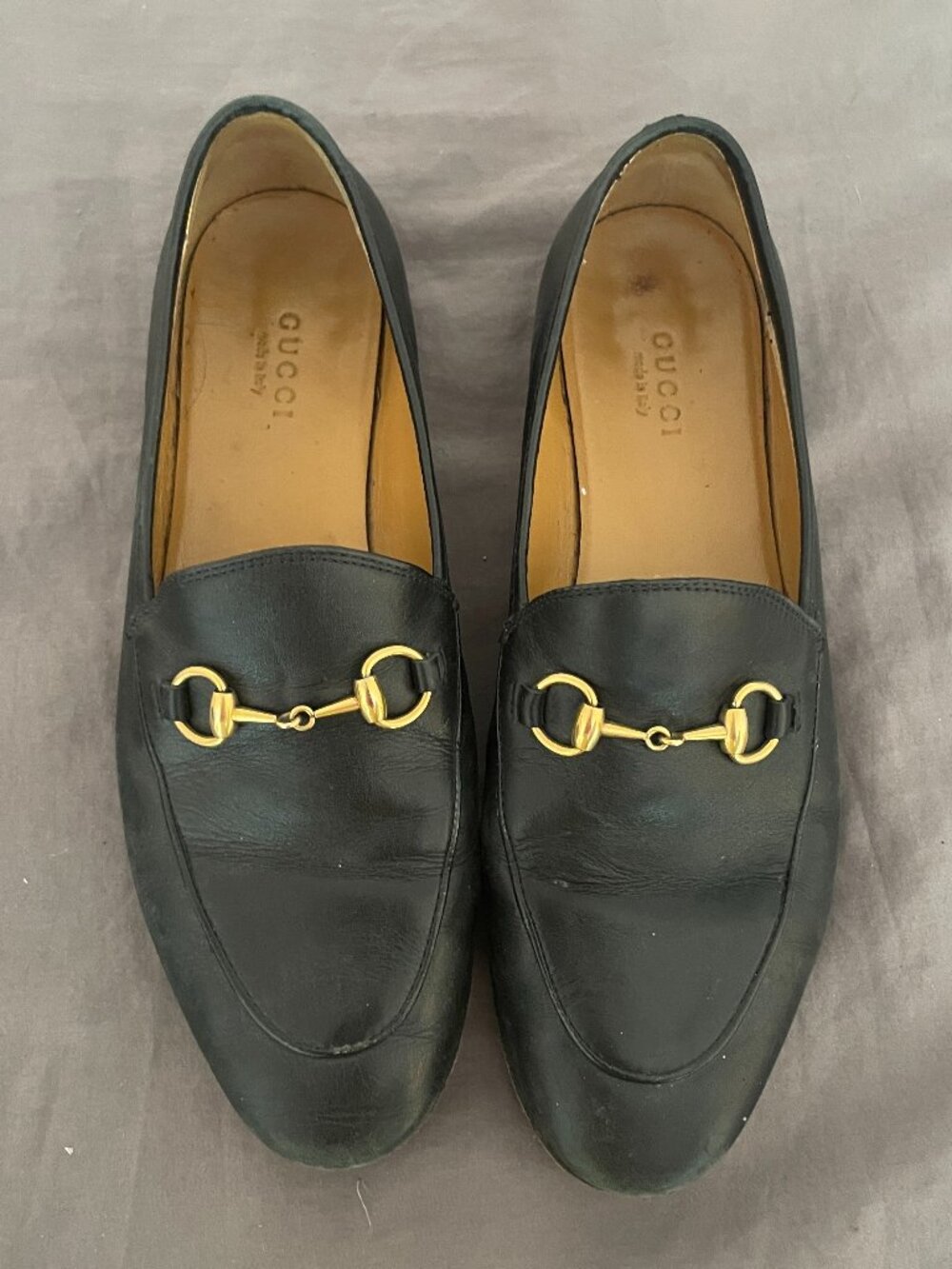 Gucci Jordaan horsebit-detailed leather loafers